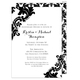 Black Damask Invitations Image 5 of 11